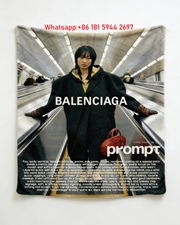 Balenciaga Fashion Editorial Print Flannel Fleece Throw Blanket Sofa Cover BA337